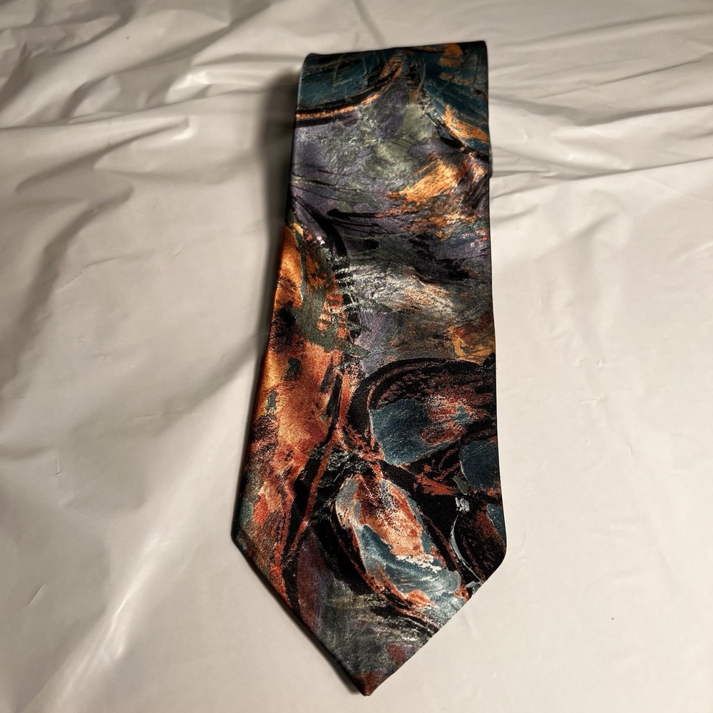 WHEMBLEY Whimsical Abstract mens‎ Tie Multicolor Office Wear Suit Fun Unique